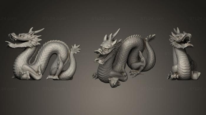 Статуэтки грифоны и драконы (STKG_0056) 3D модель для ЧПУ станка